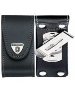 Victorinox Black Leather Pouch 91/93 mm 5-8 layers with rotating clip