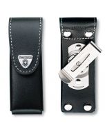 Victorinox Etui en cuir noir 111 mm 1-6 épaisseurs avec clip pivotant