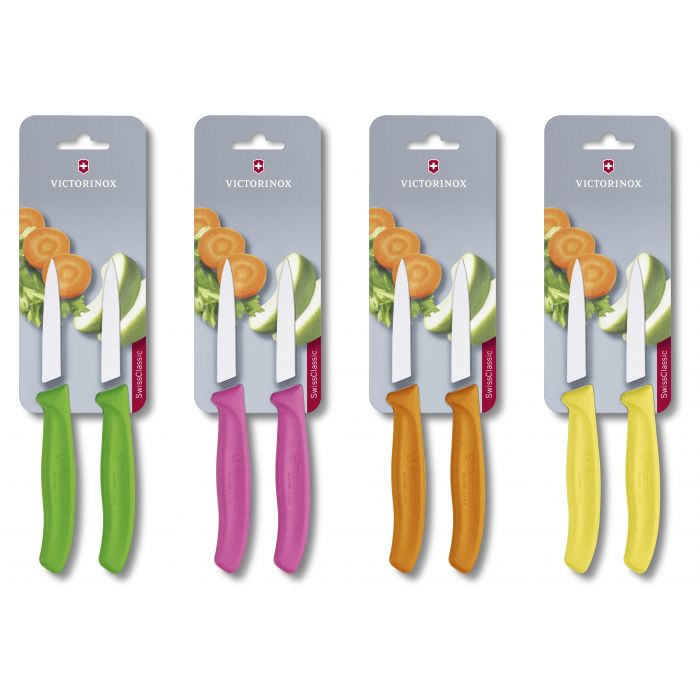 Victorinox paring knife set green-pink-yellow-orange 6.7606.L114