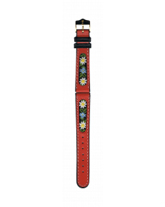 B-Watch Bracelet Edelweiss rouge/noir 14 mm