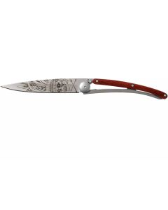 Deejo Folding Knife Indian Coralwood