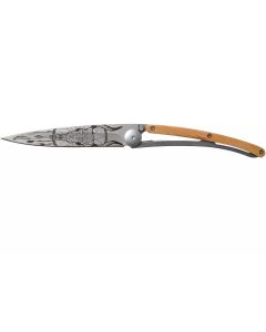 Deejo Folding Knife Dreamcatcher Juniper Wood