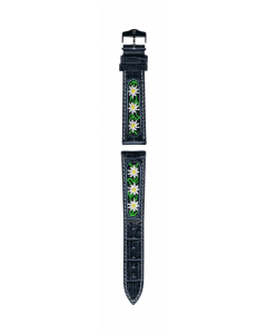 B-Watch Bracelet Edelweiss bleu 18 mm fermoir acier