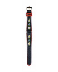 B-Watch Bracelet Edelweiss bleu/rouge 14 mm