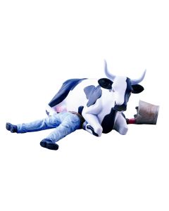 CowParade Cow Sitting on Man - Ni Mu (M)