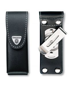 Victorinox Etui en cuir noir 111 mm 1-6 épaisseurs avec clip pivotant