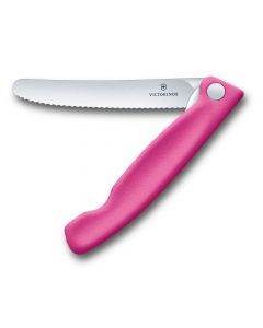 Victorinox folding paring knife 11cm pink