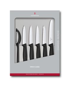 Victorinox Swiss Classic Paring Knife Set, 6 pieces Black