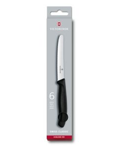 Victorinox Swiss Classic Tomato &  Table knife set of 6 Black 