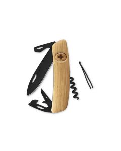 SWIZA Swiss Knives D03 Allblack Edition Wood Oak