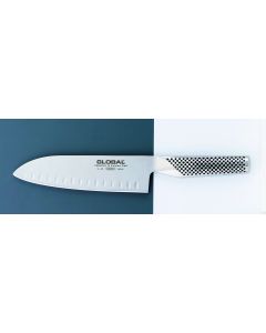 GLOBAL Couteau de cuisine, lame alvéolée 18 cm G-80