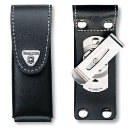 Victorinox Black Leather Pouch 111 mm 1-6 layers with clip